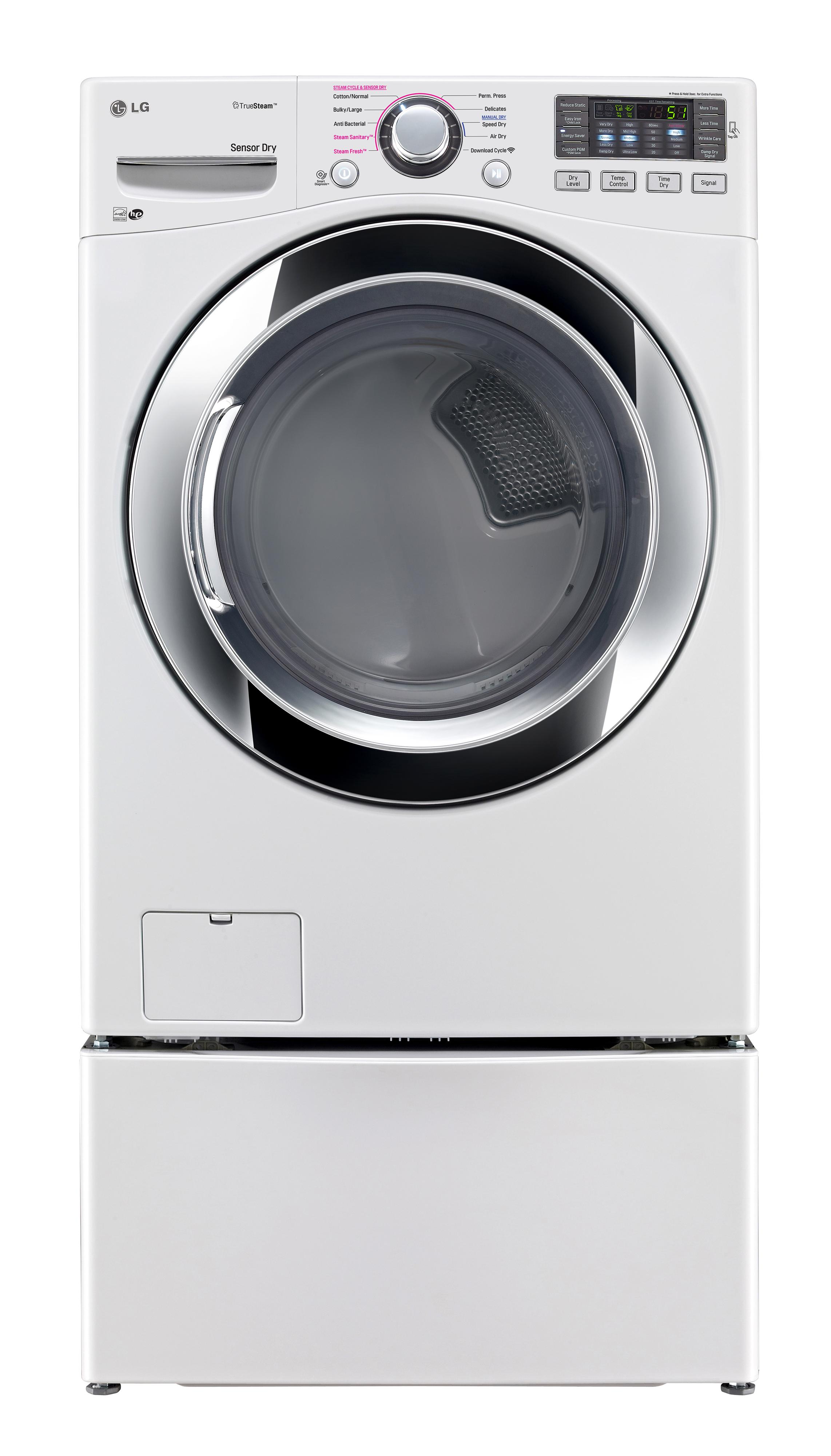 LG Appliances DLEX3370W 7.4 cu. ft. ENERGY STAR® Front Load Electric Dryer with STEAMDRYER
